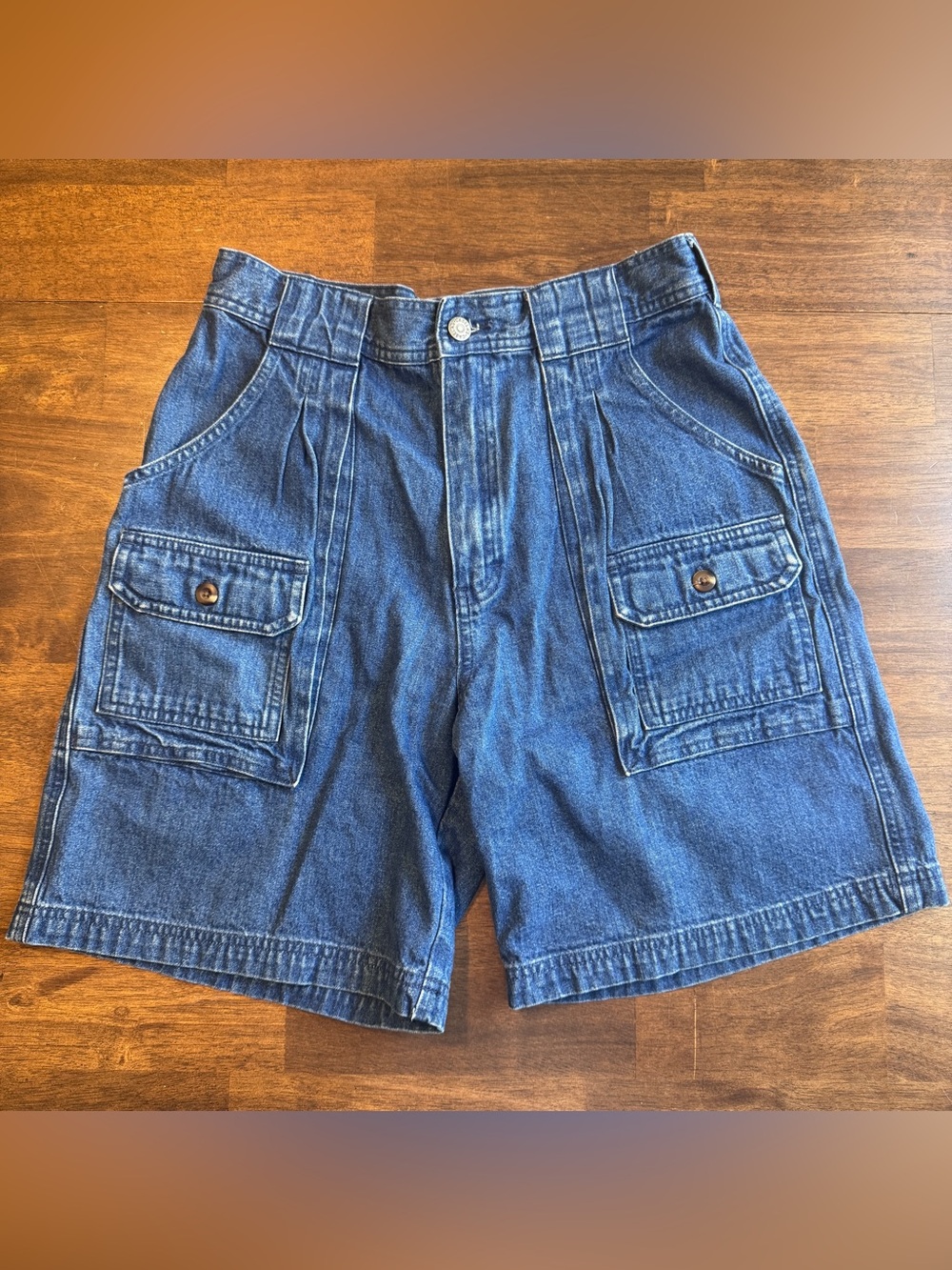 Cabela’s Women’s 8 Denim Cargo Shorts 7-Pocket Hiker Hiking Utility Y2K